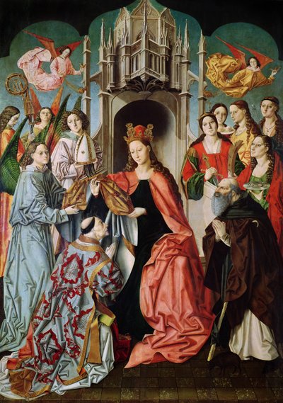 Presentación de la casulla a San Ildefonso de Master of San Ildefonso